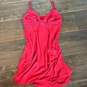 Soma Vibrant Red Lace Chemise